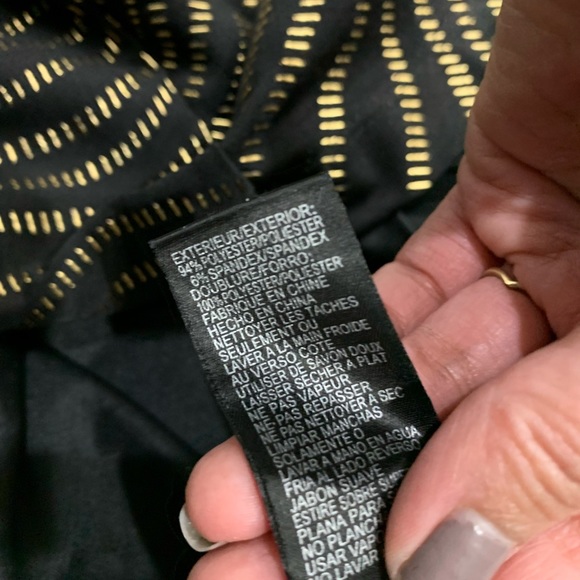 Tahari by ASL Formal Wear Sheath Dress Black Metallic Gold - Picture 9 of 9